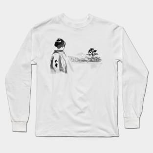 the geisha is watching Long Sleeve T-Shirt